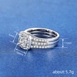 Bridal light luxury style three-piece ring set fashionable and elegant wedding accessories hot selling hot items
