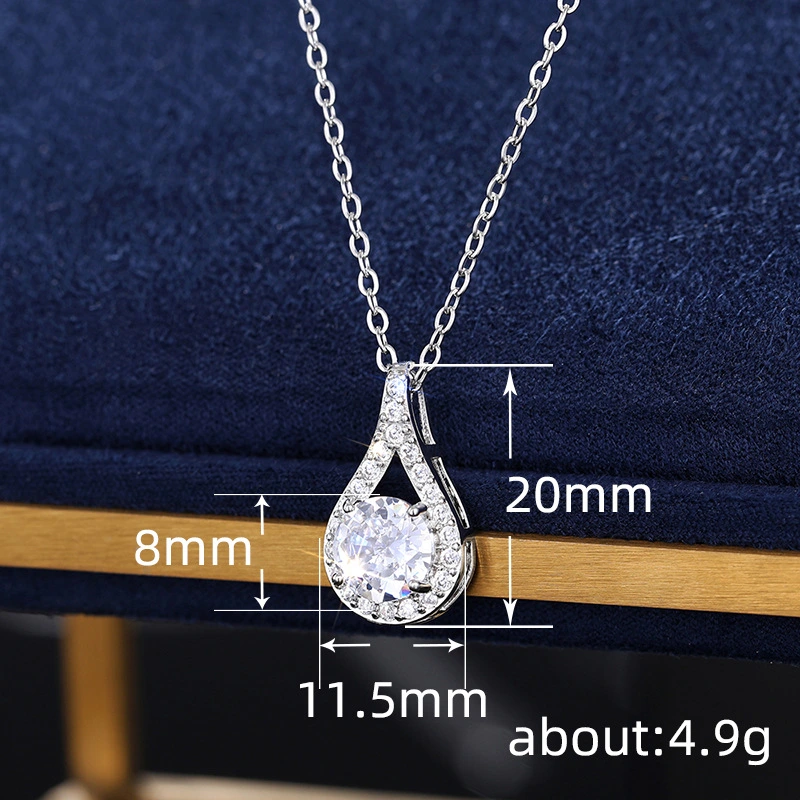  Eight Hearts and Eight Arrows All-match Clavicle Necklace Waterdrop Shape Temperament Korean Style Hot Style Jewelry Classic Women's Necklace