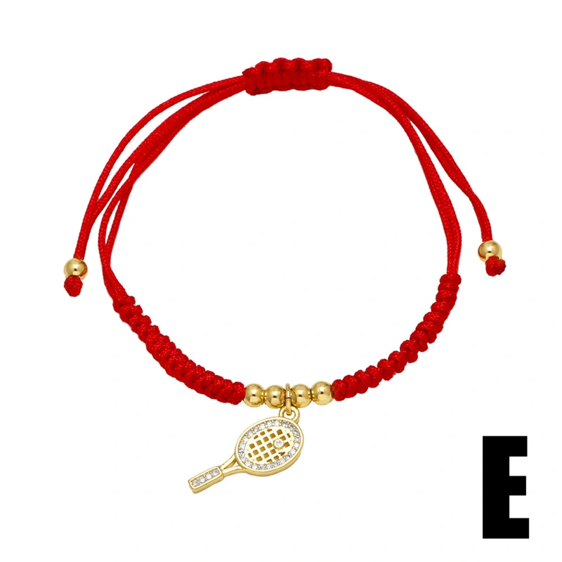 AS jewelry European and American red rope Madonna cross pendant bracelet gold-plated tennis racket hand jewelry female bra84