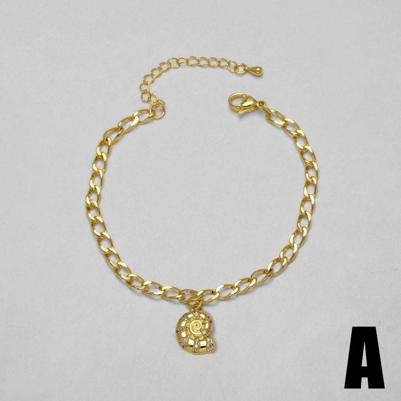 AS jewelry new hot selling ocean style starfish turtle pendant gold-plated bracelet jewelry wholesale brn51