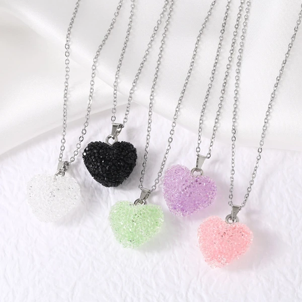 AS jewelry hot selling love pendant necklace niche design peach heart gold-plated clavicle chain nkz87