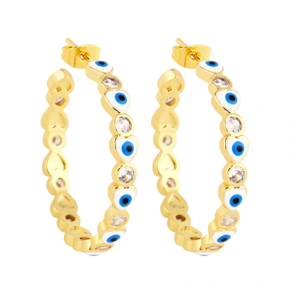 European and American cold style devil eye earrings personality color oil drop love eye earrings earrings era187