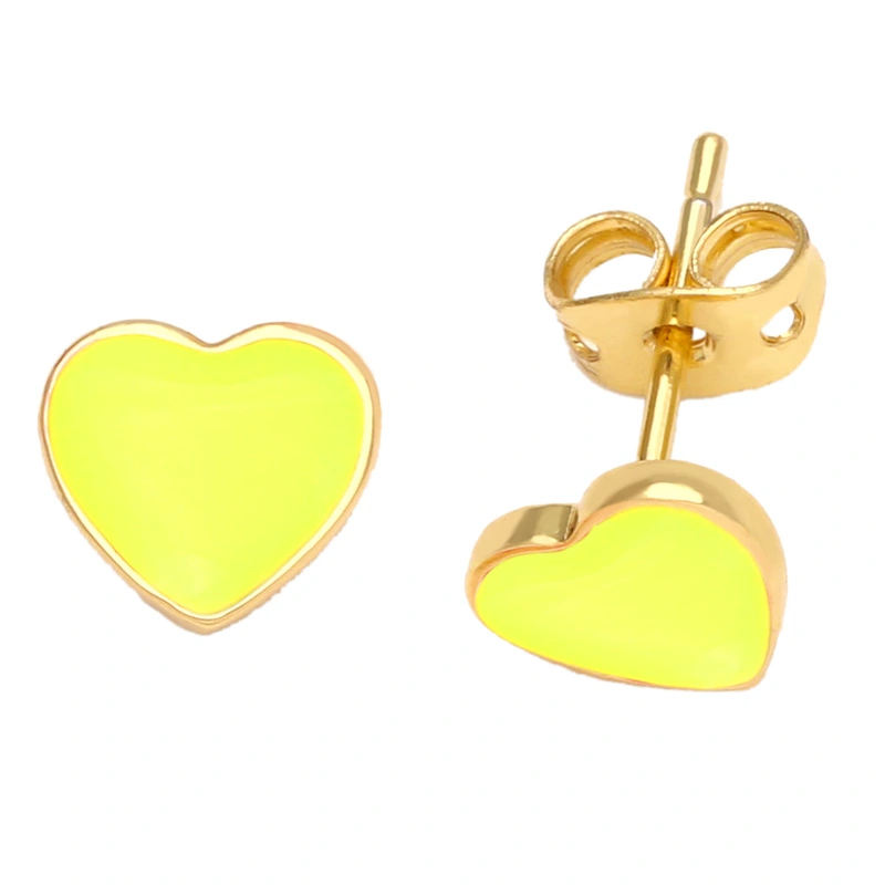 New trend earrings niche design oil drop heart earrings simple personality earrings era068