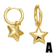 European and American hot-selling fashion simple high-end love earrings niche design five-pointed star earrings eru71