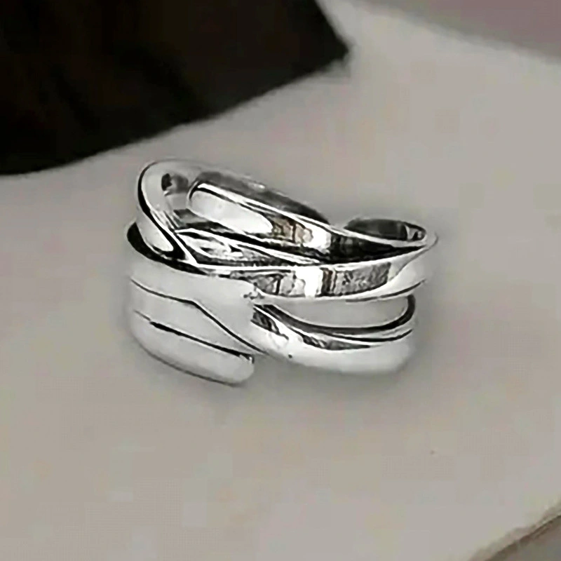   Gift niche internet celebrity ring female futuristic simple ring fashionable style trendy style