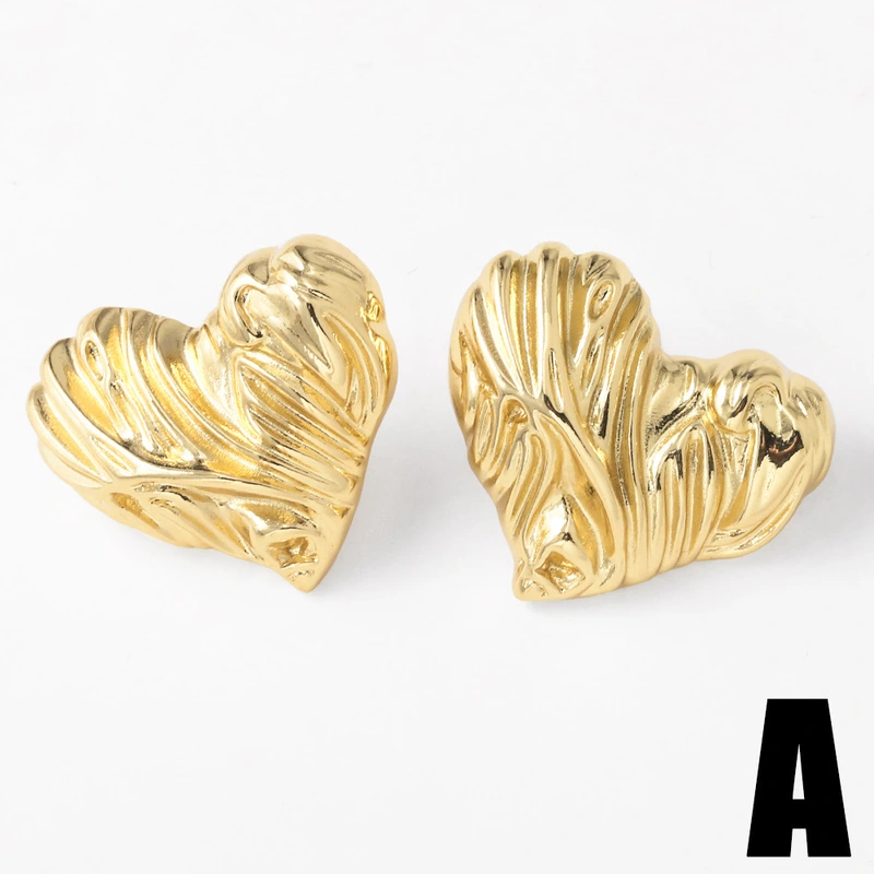 AS jewelry European and American hot-selling copper plated 18k gold polished love heart shell earrings earrings female era181