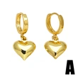 European and American jewelry simple fashion love pendant earrings niche light luxury copper plated 18k gold earrings ers77