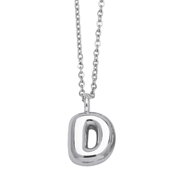 European and American hot-selling jewelry 26 English letters pendant necklace hip-hop smooth gold-plated clavicle chain nkp13