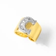 AS jewelry European and American hot-selling gold-plated glossy white K26 English letter ring ring rir75 ring