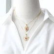 Jewelry European and American hot-selling full zircon gold-plated love heart necklace clavicle chain nkb695 necklace