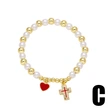 AS jewelry Europe and the United States hot selling pearl beads cross cherry fruit pendant gold-plated bracelet female brm82