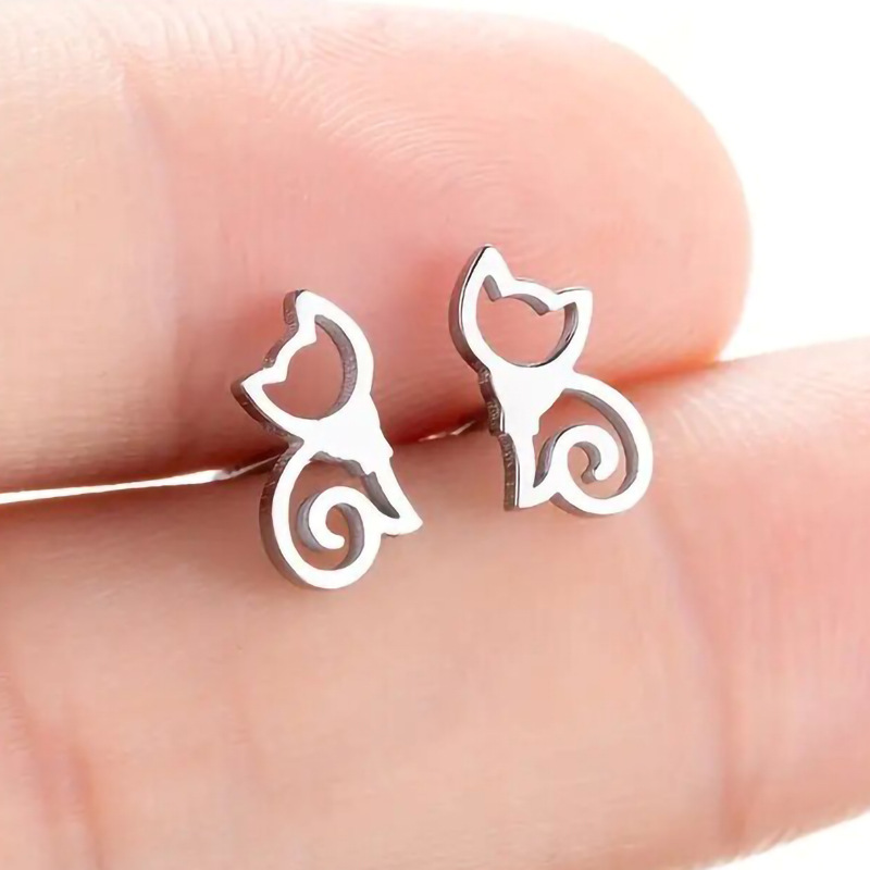  European and Korean simple cute animal earrings for women minimalist cute fox earrings daily wear trendy earrings