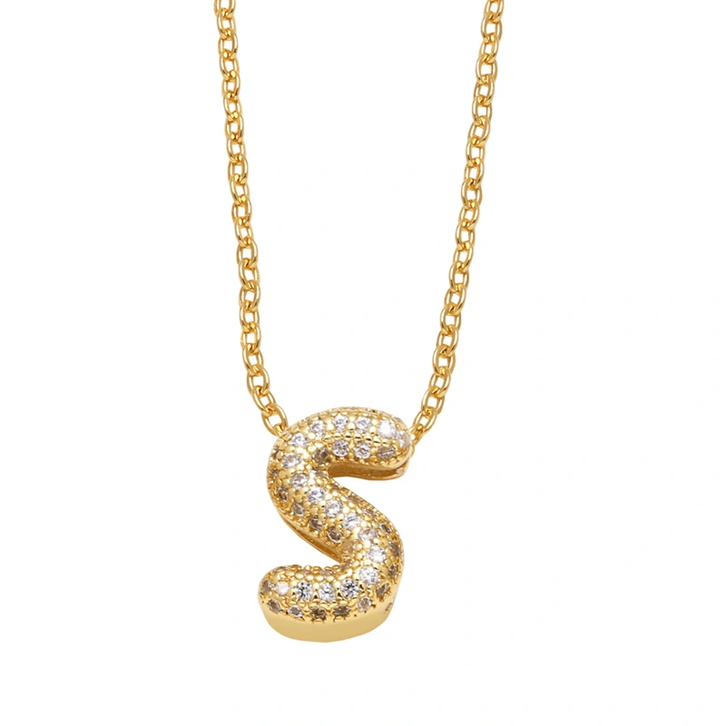 AS jewelry Europe and the United States hot selling full zircon 26 English letters necklace clavicle chain nkb596necklace