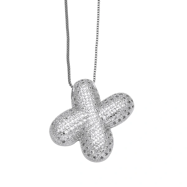 European and American hot-selling 26 English letters pendant necklace copper plated real gold inlaid with zircon clavicle chain nkq71