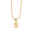 Hot sale 26 letters necklace female copper plated real gold polished letter pendant clavicle chain nkq67