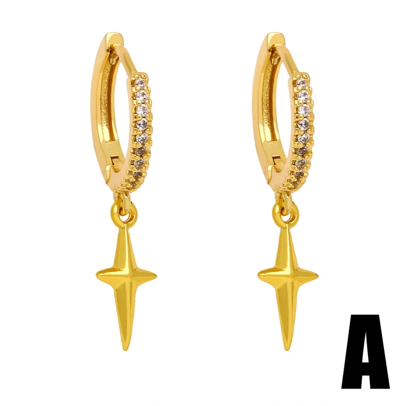 2023 trendy fairy temperament star star earrings female personality niche simple small earrings era308