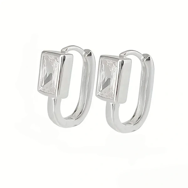 Geometric square simple earrings for women, daily matching, French temperament, elegant earrings, European and American hot style