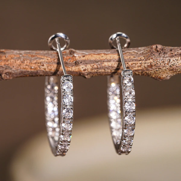 Popular commuter earrings for women, exaggerated personality, Asian earrings, niche trendy round design