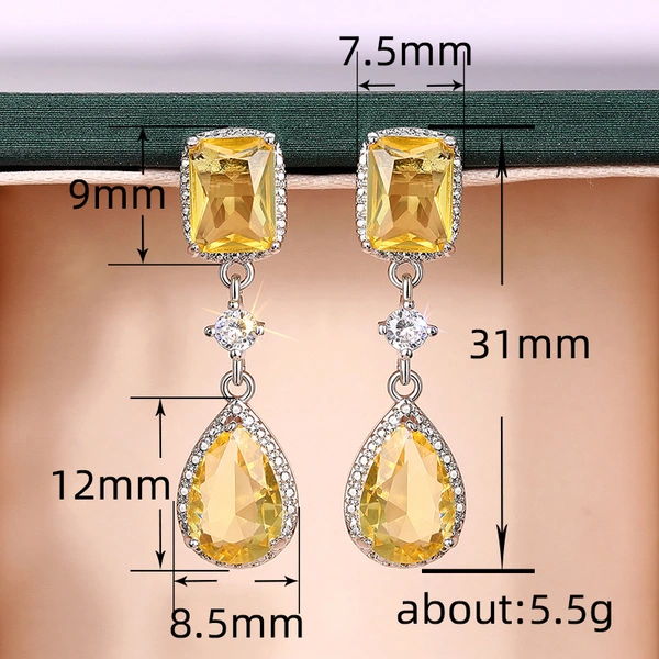 European and American mid-length fashion teardrop earrings personality geometric new hot-selling earrings live broadcast hot-selling earrings