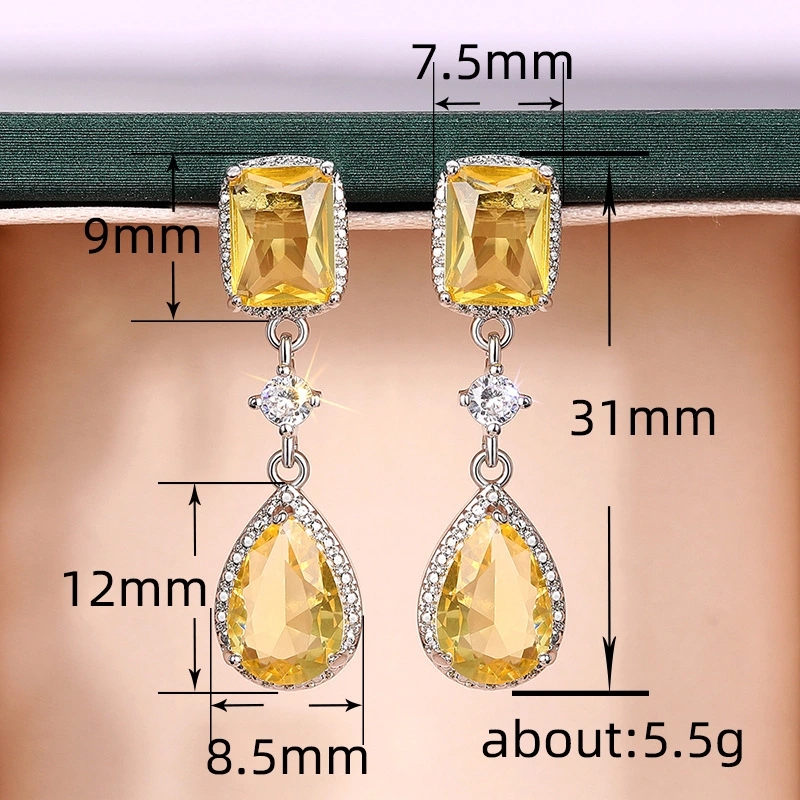 European and American mid-length fashion teardrop earrings personality geometric new hot-selling earrings live broadcast hot-selling earrings