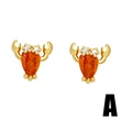 European and American Internet celebrity small ocean style earrings cute diamond seahorse crab lobster jellyfish earrings female erz72