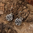  Direct selling forest retro earrings for women rose antique silver jewelry small fresh elegant lady style accessories