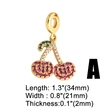 AS jewelry hot selling fruit full zircon cherry diy bracelet hand jewelry brn21 bracelet