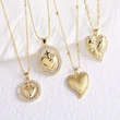 AS jewelry European and American hot-selling style Valentine's Day love heart necklace pendant real gold plated clavicle chain female nkv16