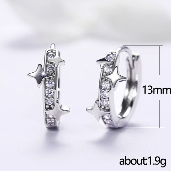 New creative star earrings earrings for women Japanese and Korean style niche design star earrings wholesale