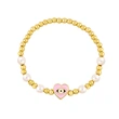 Clearance sale heart-shaped devil's eye bracelet European and American celebrity pearl gold beaded elastic bracelet bre80