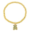 Hot selling personality cute bear bracelet women fashion retro elastic beaded bracelet jewelry brk56