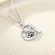  Cat claw glue heart-shaped pendant European and American cute creative dog claw necklace hot selling fashion women's necklace