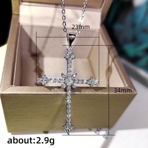 Korean cross necklace 2022 trendy geometric temperament clavicle chain European and American street creative pendant wholesale