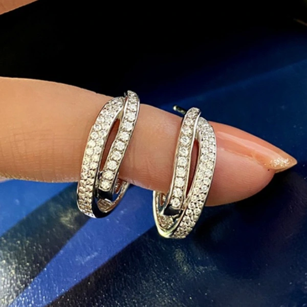  Hot selling fashion earrings with irregular lines design, personalized and niche popular earrings