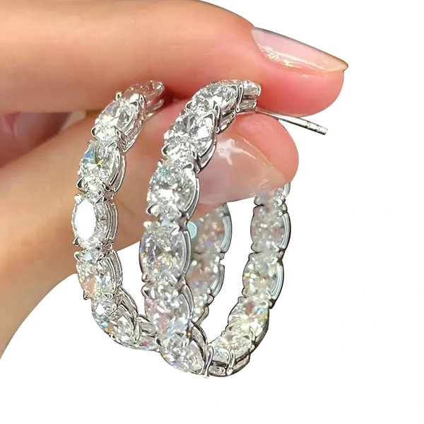 European and American style elegant and chic 2024 new earrings high-end temperament C-shaped earrings luxury earrings