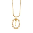 AS jewelry new style inlaid zircon 26 English letters necklace female gold-plated clavicle chain nka019