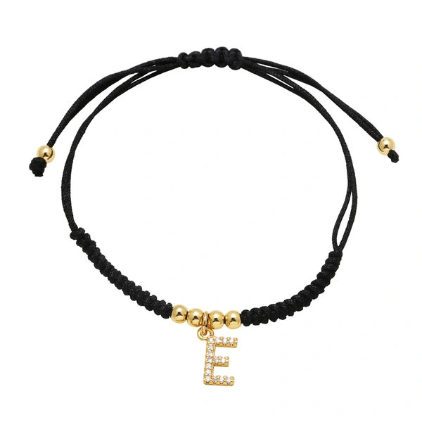 AS jewelry European and American new black bracelet 26 English letters pendant bracelet hand jewelry bra13