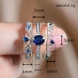 Hot new product three-piece ring set high-end crown royal ring temperament French court style ring set