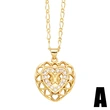 Hot selling zircon inlaid heart necklace for women temperament versatile clavicle necklace jewelry wholesale nkb866