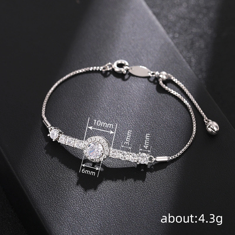 New bracelet from the source manufacturer for women, fashionable and individual, everyday elegant accessories, round zircon, shiny jewelry