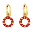 Clearance European and American earrings cute fun colorful geometric circle earrings women's trendy ethnic style earrings ery04