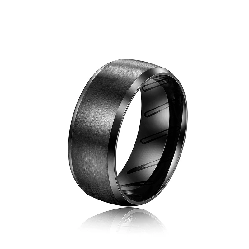    Hot selling simple ring with inner oblique texture carving design, fashionable and popular