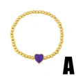 Clearance gold round bead bracelet 2024 female niche design oil drop love heart hand jewelry brd80