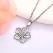  Five-petal cherry blossom necklace for women, popular sunflower clavicle necklace, Korean style zircon necklace