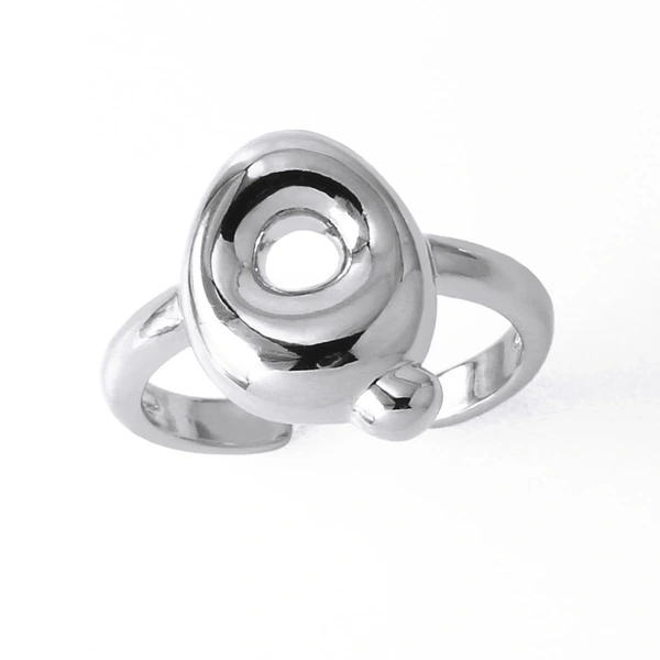 AS jewelry smooth 26 English letters ring female copper plated real gold open ring rih04