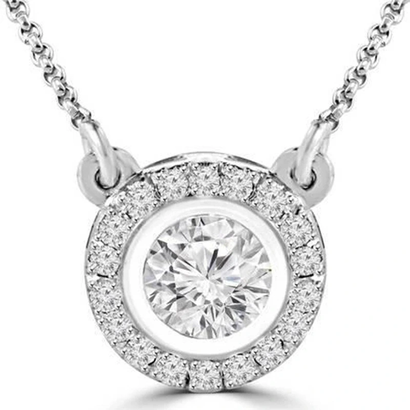 Korean exquisite niche zircon necklace women's simple versatile clavicle necklace fashion pendant necklace