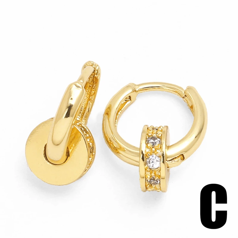 AS jewelry hot selling irregular pendant earrings female gold-plated zircon earrings earrings era344