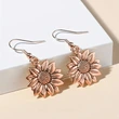 Simple personality metal ear hook sunflower high-end elegant earrings new plant flower earrings