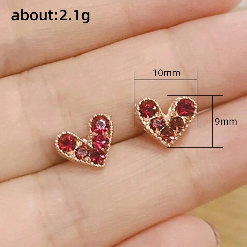 Heart-shaped earrings, mini ear bone studs for women, free to take off when sleeping, versatile and suitable for short hair, small earrings for women, wholesale