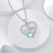 Hot selling imitation moonstone necklace for women, mother's love design jewelry, elegant and exquisite daily jewelry